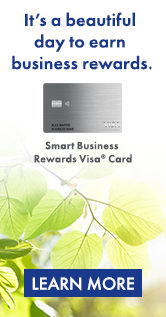 Ad: It's a beautiful day to earn business rewards. Learn more. Smart Business Rewards Visa Card.