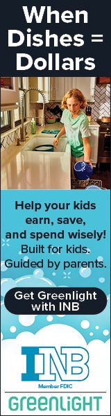 When Dishes equal Dollars. Help your kids earn, save, and spend wisely! Built for kids. Guided by parents. Get Greenlight with INB. INB. Member FDIC. Greenlight.