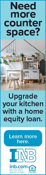 Need more counter space? Upgrade your kitchen with a home equity loan. Learn more here. INB. inb.com. Member FDIC. Equal Housing Lender. NMLS #477621.