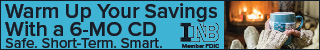 Warm Up Your Savings with a 6-MO CD. Safe. Short-Term. Smart. INB. Member FDIC.
