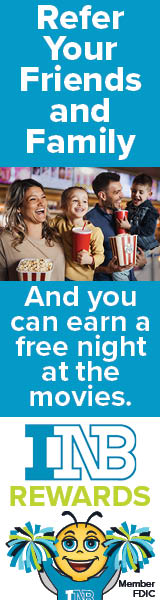Refer your friends and family and you can earn a free night at the movies. INB Rewards. Member FDIC.