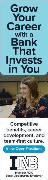 Grow Your Career with a Bank That Invests in You. Competitive benefits, career development, and team-first culture. View Open Positions. INB. Member FDIC. Equal Opportunity Employer.