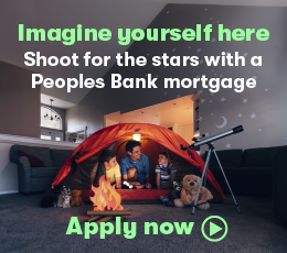Imagine yourself here. Shoot for the stars with a Peoples Bank mortgage.