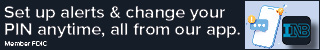Set up alerts and change your PIN anytime, all from our app. INB. Member FDIC.