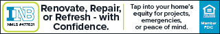 Renovate, Repair, or Refresh – with Confidence. Tap into your home’s equity for projects, emergencies, or peace of mind. Apply Now. INB. Member FDIC. Equal Housing Lender. NMLS #477621.
