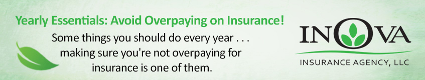 Yearly essentials: avoid overpaying on insurance! 

Some things you should do every year...
making sure you're not overpaying for insurance is one of them.