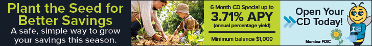 Plant the Seed for Better Savings. A safe, simple way to grow your savings this season. 6-month CD Special up to 3.71% APY (annual percentage yield). Minimum balance $1,000. Open Your CD Today! INB. Member FDIC.